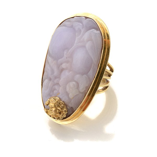 Lavender Jade, 14k Yellow Gold Ring. (1 of 4)