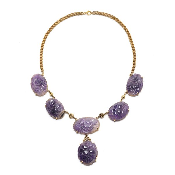 Amethyst, 14k Yellow Gold Necklace. (1 of 7)