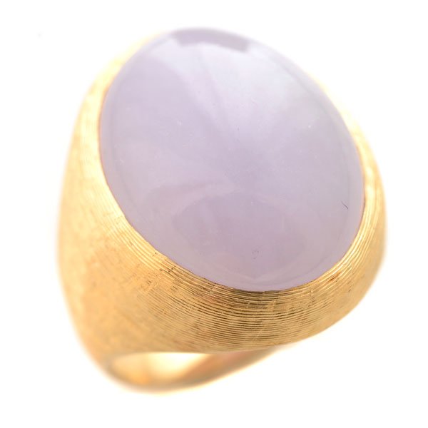 Lavender Jade, 14k Yellow Gold Ring. (1 of 4)