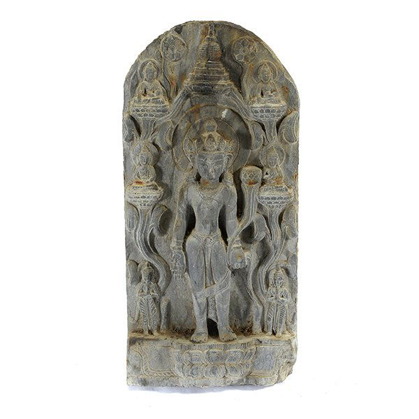 A Limestone Relief Carving of a Bodhisattva (1 of 6)