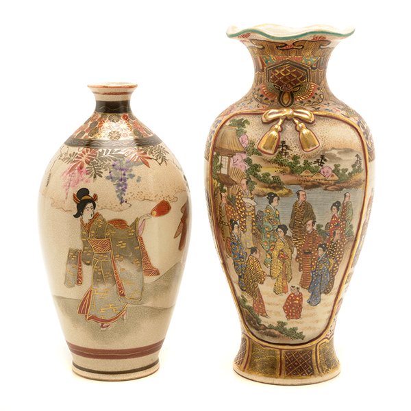 Two Small Japanese Satsuma Vases, Meiji Period (1 of 9)