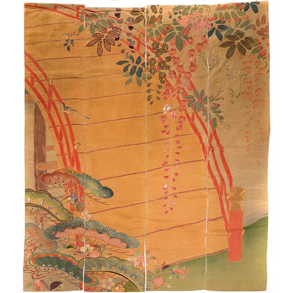 A Japanese Decorative Silk Panel Set (1 of 6)