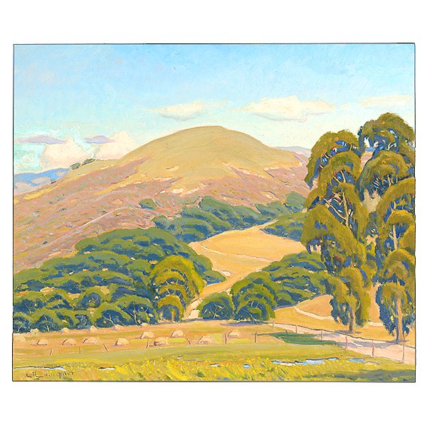 ARTHUR HILL GILBERT "California Hills" Oil on Canvas. (1 of 5)