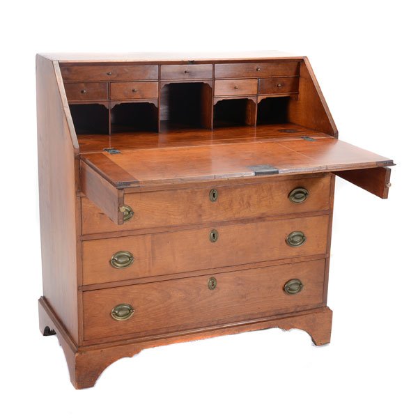 American Chippendale Cherry Slant Front Desk (1 of 5)