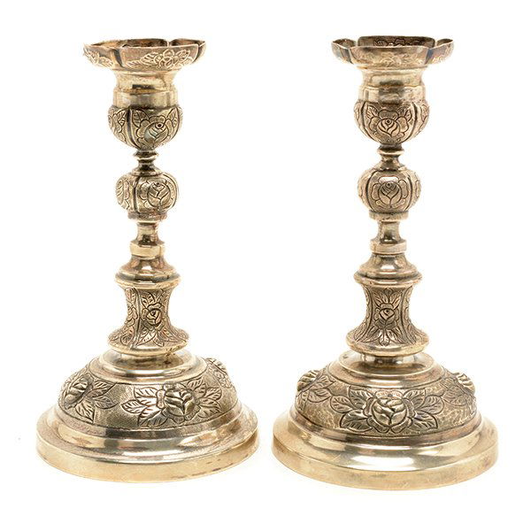 Pair of Sanborn Mexican Sterling Silver Candlesticks (1 of 10)