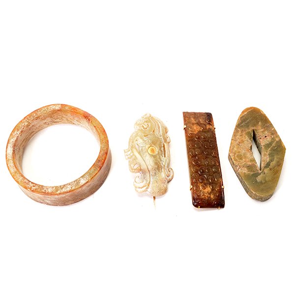 Four Various Archaic Jade Carvings (1 of 10)
