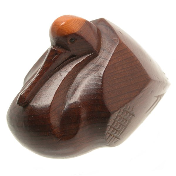 A Wood Netsuke of a Heron, Early 19th Century (1 of 7)