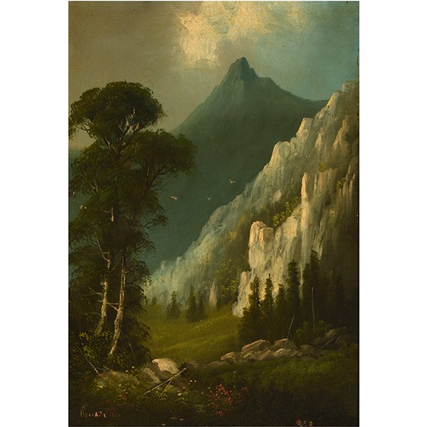 Edwin Deakin "Indian Rock" oil on canvas (1 of 10)