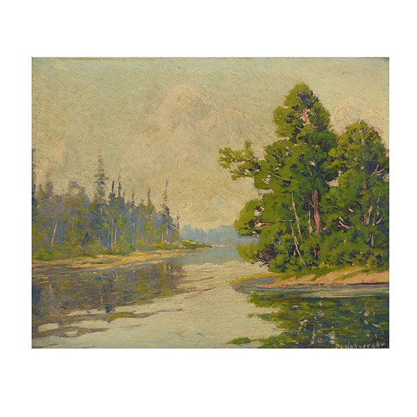 Peter Hohnstedt "River Scene and "River Landscape" oil (1 of 7)