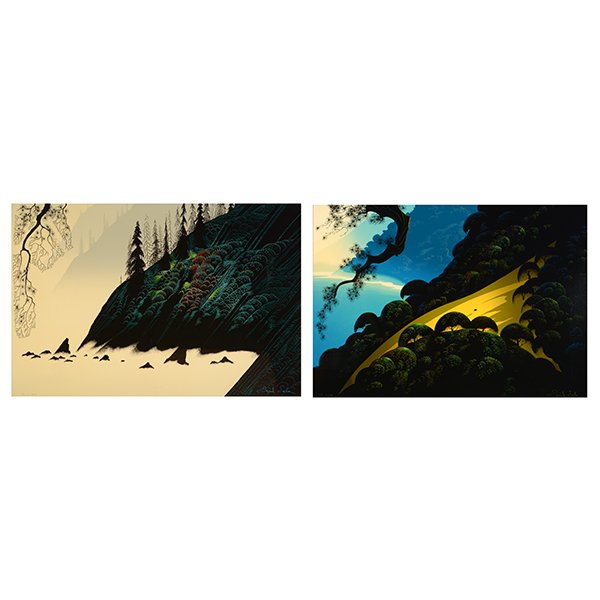 Eyvind Earle "Carmel Gold" and "Spruce, Redwood and (1 of 10)
