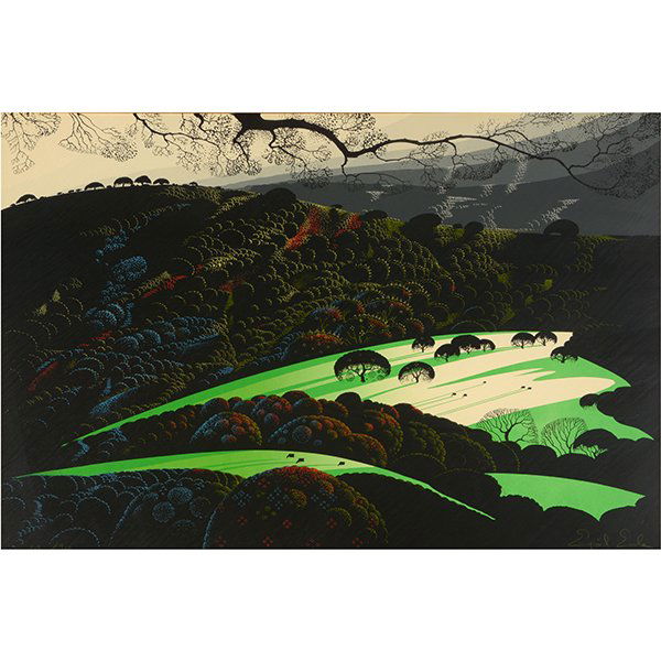 Eyvind Earle "Green Valley" serigraph (1 of 10)