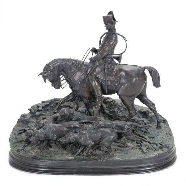 After Pierre Jules Mene, Bronze Figural Group of (1 of 5)