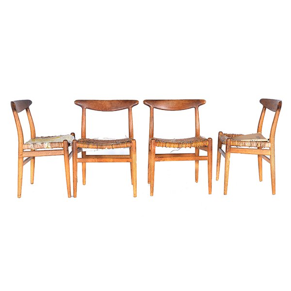 Four Danish CM Madsens Hans Wegner Teak and Oak Dining (1 of 5)