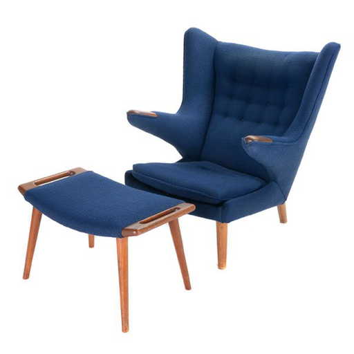 Hans Wegner Papa Bear Chair And Ottoman