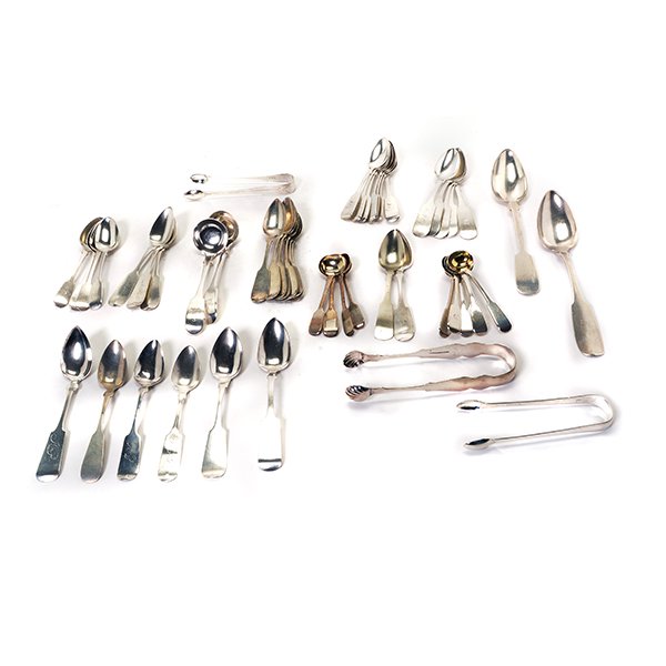Collection of English and Coin Silver Flatware (1 of 10)