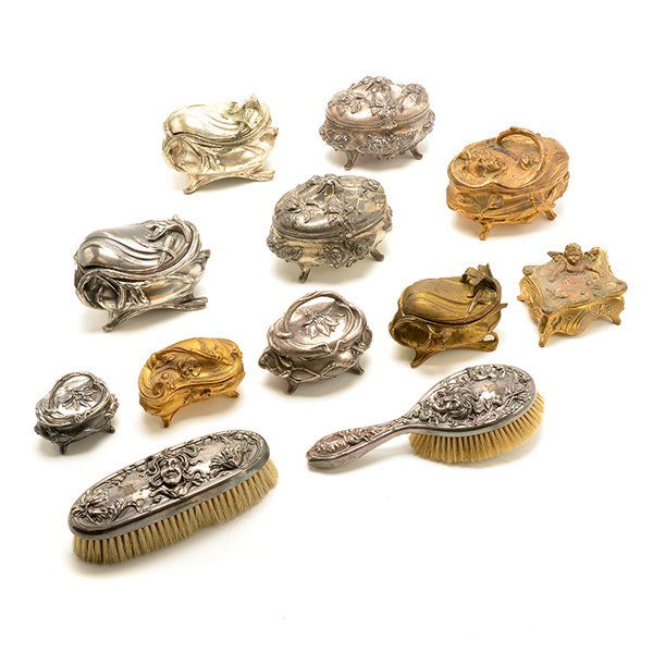 Ten Art Nouveau Rogers Gilt Metal or Silver Plated (1 of 10)