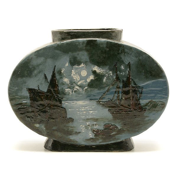 French Limoges High Glaze Art Pottery Moon Flask Form (1 of 7)