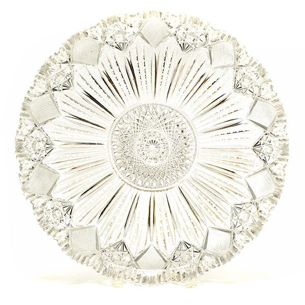 American Brilliant Cut Glass Circular Tray, Circa 1905 (1 of 4)