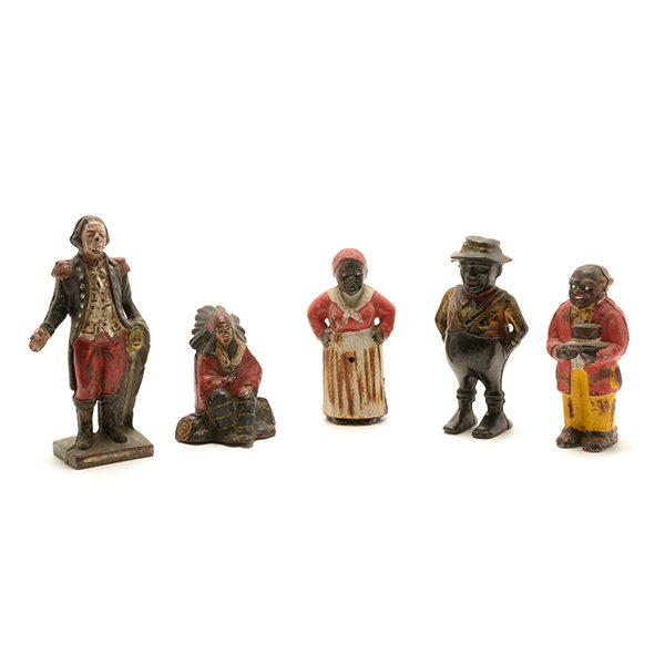 Collection of Five Vintage Cast Iron Banks (1 of 10)