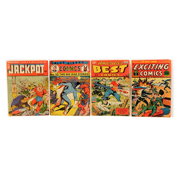Golden Age Superhero Comic Books incl. Exciting Comics (1 of 10)