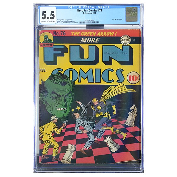 More Fun Comics #76 (DC, 1942) CGC Grade 5.5 FINE-, (1 of 4)
