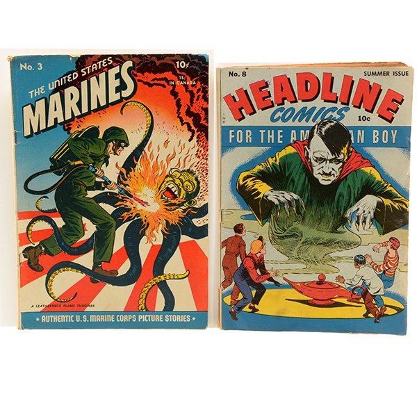 Headline Comics #8 and United States Marines #3, Golden (1 of 10)