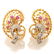 Pair of Retro Diamond, Ruby, 14k Yellow Gold,