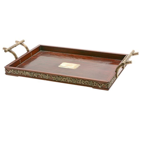 A Chinese Export Rosewood Tea Service Tray, Republic (1 of 9)
