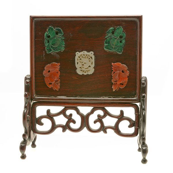A Small Rosewood Table Screen, Late 19th/Early 20th (1 of 10)