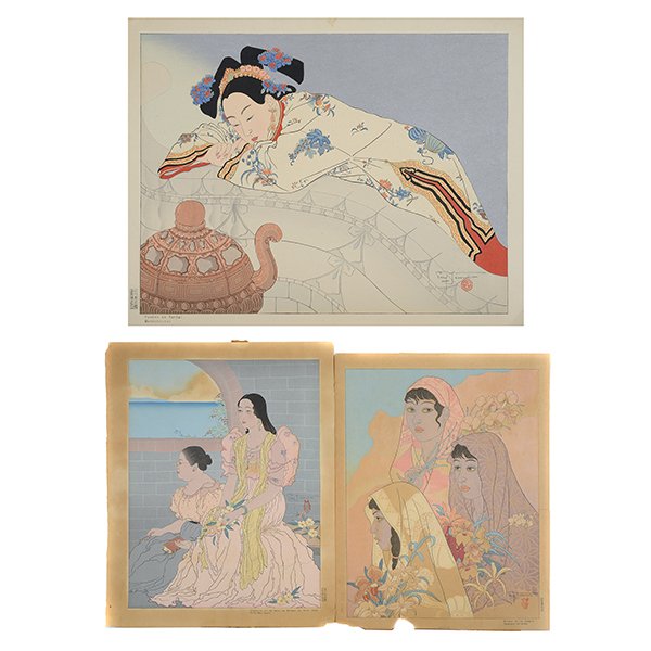 Paul Jacoulet (1896-1960): Three Woodblock Prints (1 of 10)