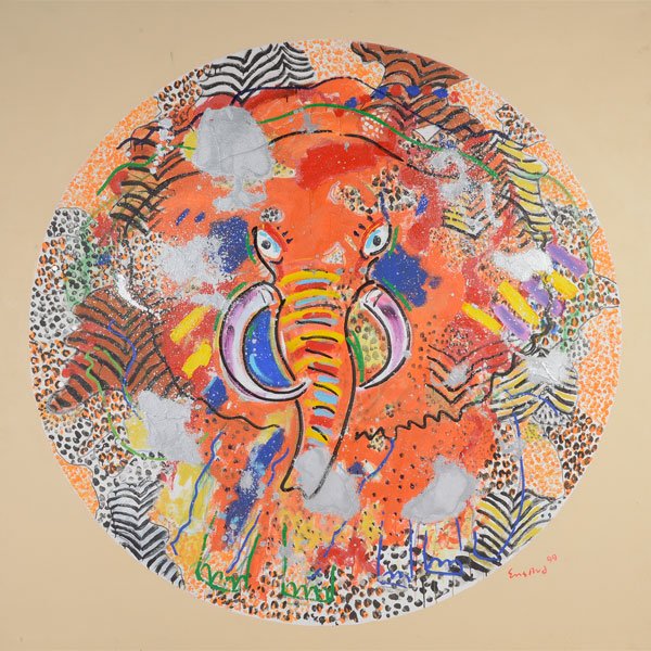 Wayne Ensrud "Elephant" oil on canvas (1 of 5)