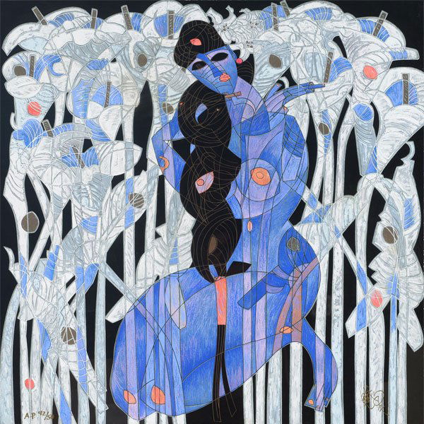 Tiefeng Jiang "Calla Lilies" serigraph (1 of 4)