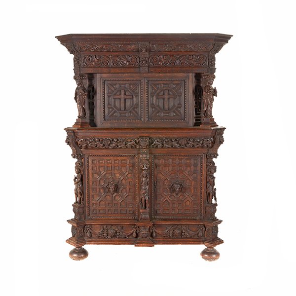 Monumental Continental Renaissance Style Oak Cabinet (1 of 10)
