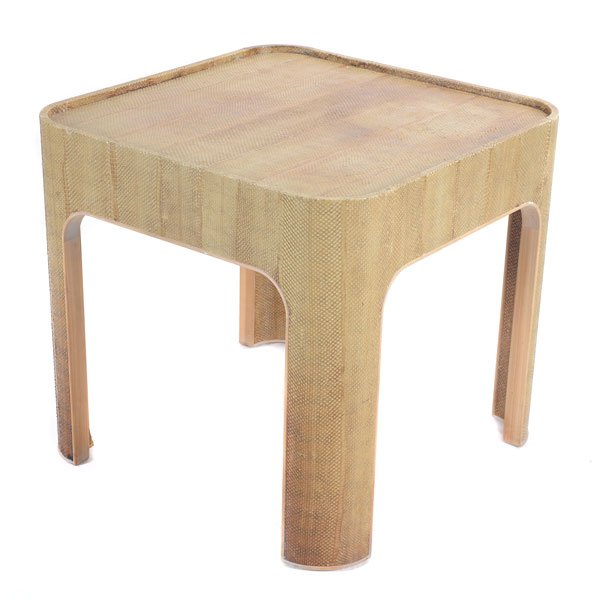 Aldo Tura Modernist Snakeskin Side Table (1 of 4)