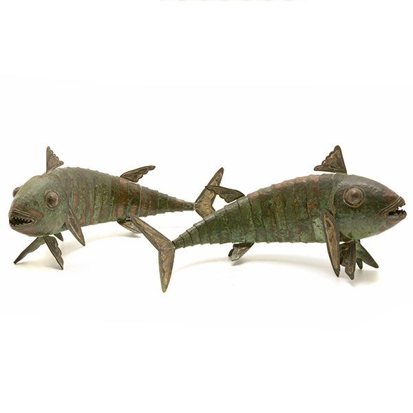 Pair of Peruvian Mixed Metal Copper and Sterling Silver (1 of 7)