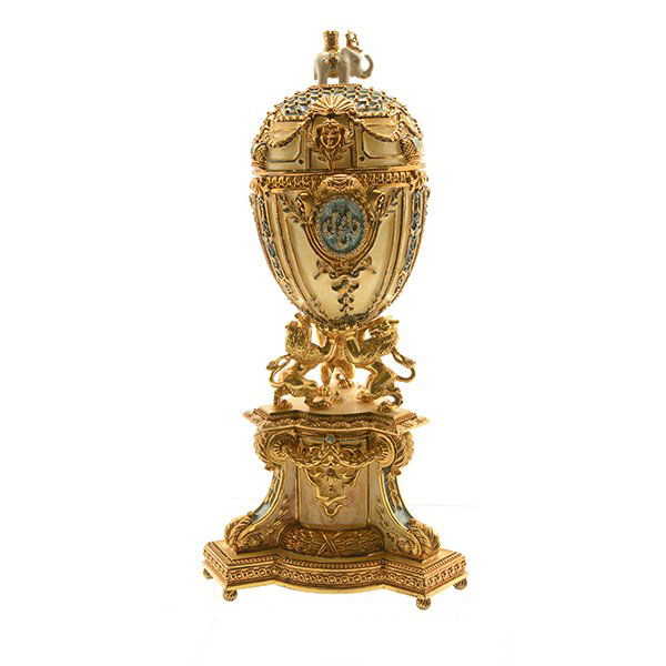 Contemporary Faberge Enamel Rhinestone Decorated Egg (1 of 10)