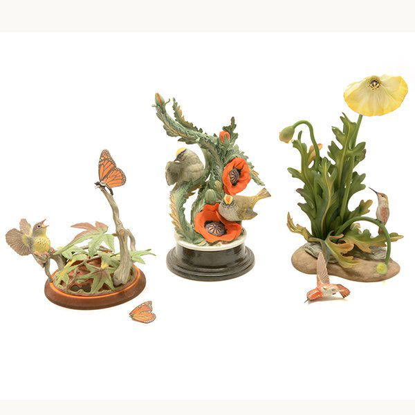 Three Boehm Bisque Figural Groups of Birds (1 of 9)