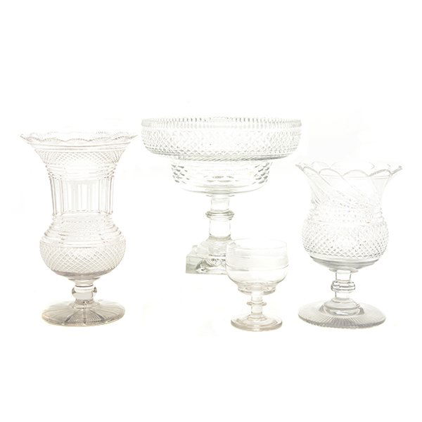 Two Cut Crystal Urns, Large Footed Center Bowl, and a (1 of 10)