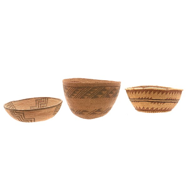 Three Native American Baskets: Hupa, NW CA and Apache (1 of 10)