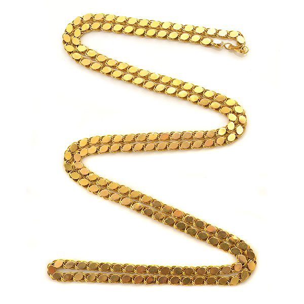 18k Yellow Gold Long Chain Necklace. (1 of 6)