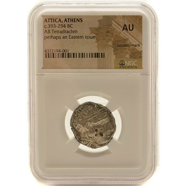 Ancient Silver Coin Attica Athens c 393-294 BC NGC AU (1 of 4)