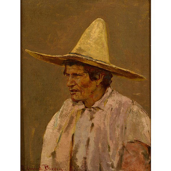 Edward Borein "Vaquero" oil on canvas board (1 of 10)