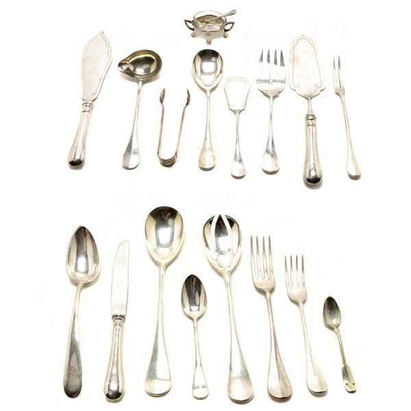 Large Associated Suite of Austrian 800 Silver Flatware (1 of 10)