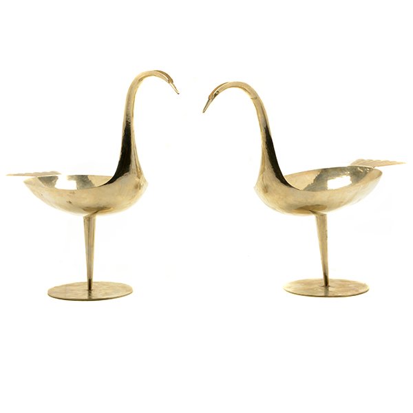 Pair Austrian Plated Bird Form Tazza, Werkstatte (1 of 9)