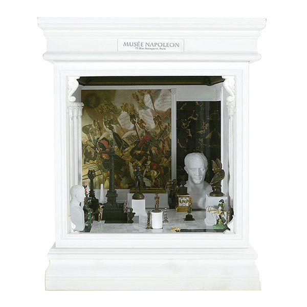 MusÈe Napoleon Miniature by Tom Roberts: MusÈe Napoleon Miniature by Tom Roberts. Located at 75 Rue Bonaparte, Paris, this miniature gallery with its marble floor and columnar paneled walls, features a massive painting of the Emperor, a mod