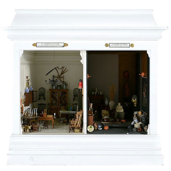 Un Americain en Paris and La Gloire du Japon Miniatures: Un Americain en Paris and La Gloire du Japon Miniatures by Tom Roberts. Un Americain en Paris is located at 76 Avenue Franklin-D.-Roosevelt, Paris, 8e. on the left recreating in miniature a purveyor o