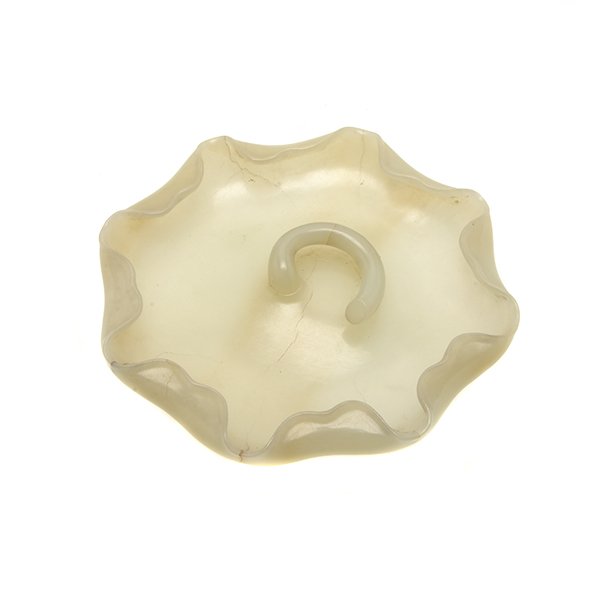 A Celadon Jade Lotus Form Brush Washer (1 of 7)