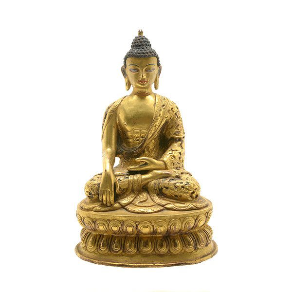 A Gilt-Bronze Figure of Buddha, 17th Century (1 of 10)