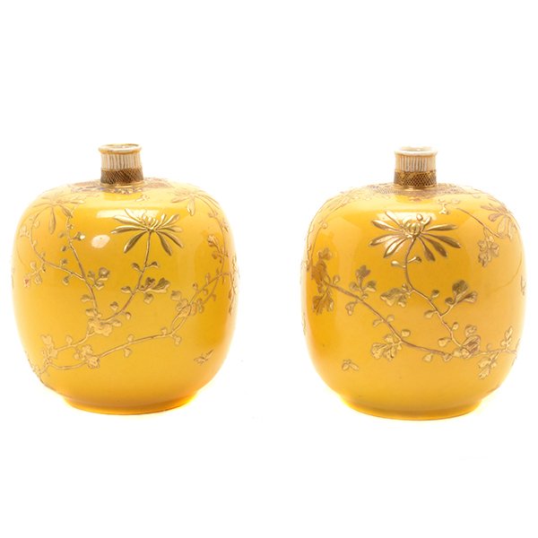 A Pair of Small Satsuma Type Vases, Meiji Period (1 of 6)
