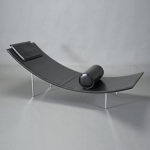 Ivano Redaelli Italian Leather and Chrome Lounge Chair (1 of 1)